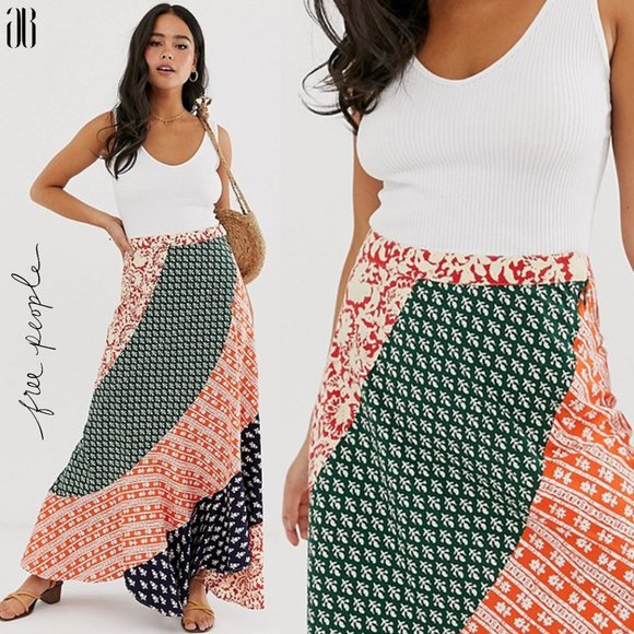 Free People Hidden Earth Maxi Skirt 2 & 4 - Picture 2 of 12